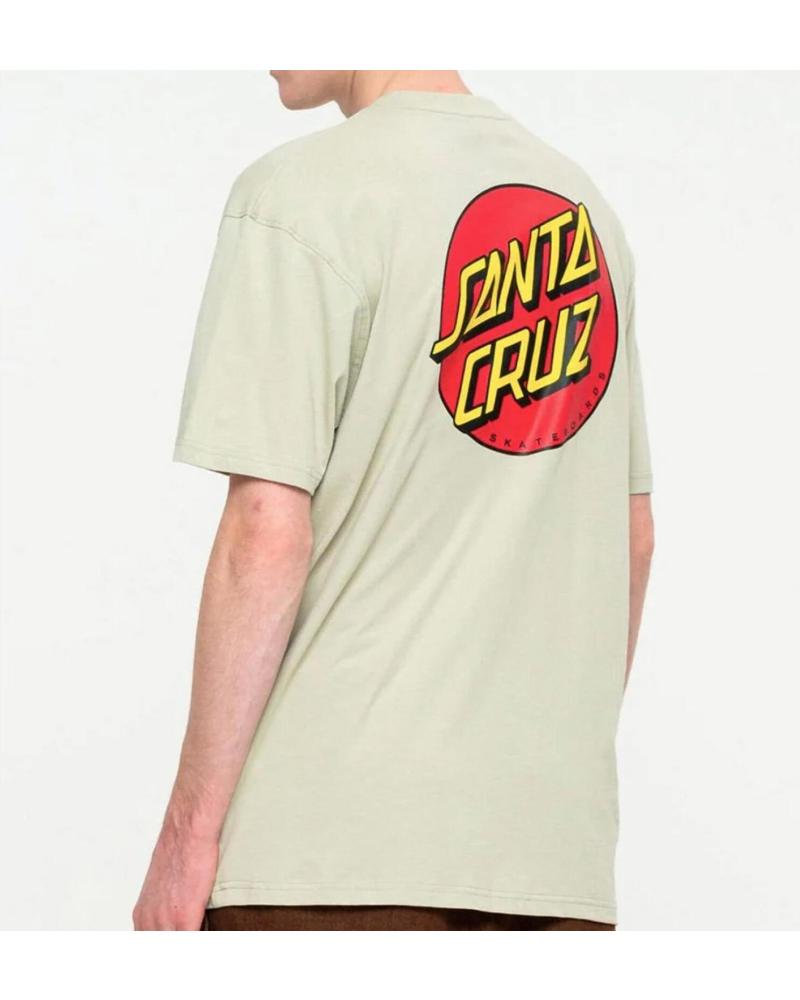 SANTA CRUZ CAMISETA CLASSIC DOT CHEST - BEIGE BLOND WOOD