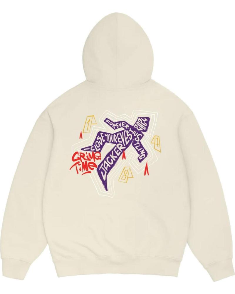 JACKER SUDADERA CON CAPUCHA CRIME TIME BEIGE
