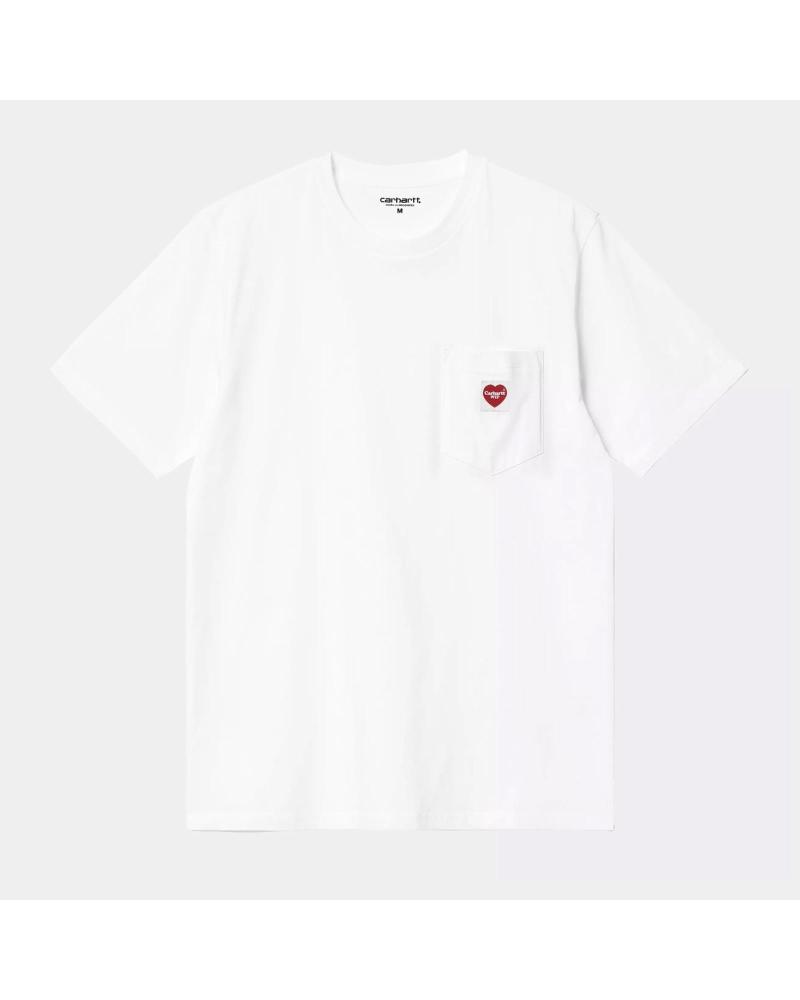 CAMISETA CARHARTT WIP S/S POCKET HEART BLANCA
