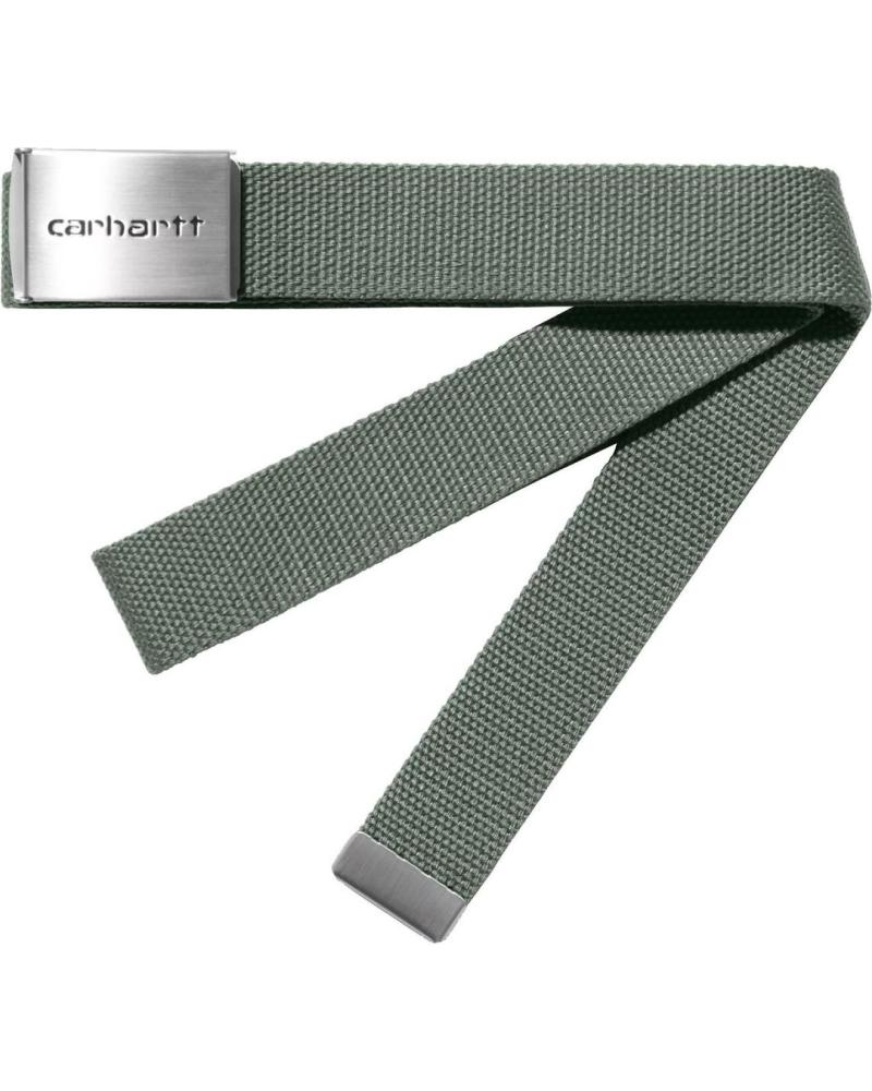 CINTURÓN CARHARTT WIP CLIP BELT CHROME PARK VERDE
