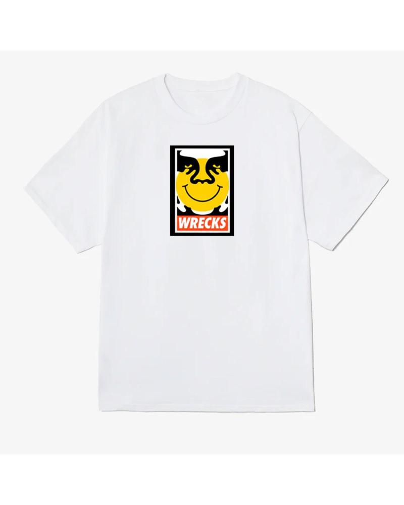 OBEY CAMISETA MANGA CORTA CLASSIC T-SHIRT X WRECKS BLANCA