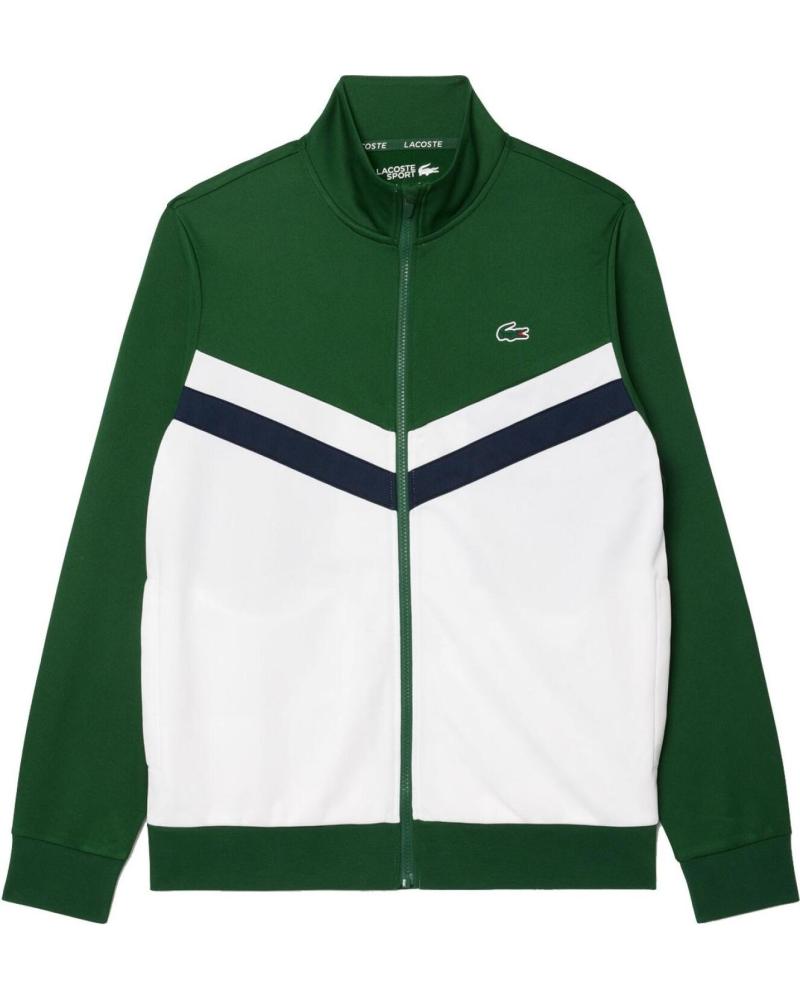 CHAQUETA SUDADERA LACOSTE TENIS ZIP REGULAR FIT VERDE