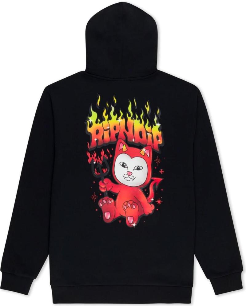 SUDADERA CON CAPUCHA RIPNDIP SCARY CUTE NEGRA UNISEX