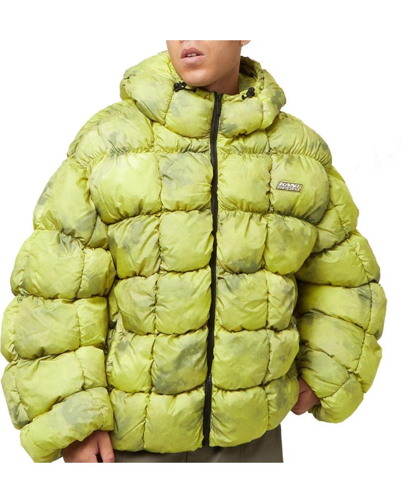 KARL KANI CHAQUETA PUFFER ACOLCHADA SPORT PATCH SQUARE TIE-DYE AMARILLO