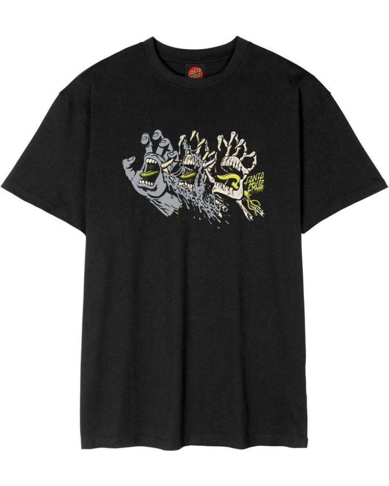 CAMISETA SANTA CRUZ EVOLVED HAND NEGRA DE MANGA CORTA