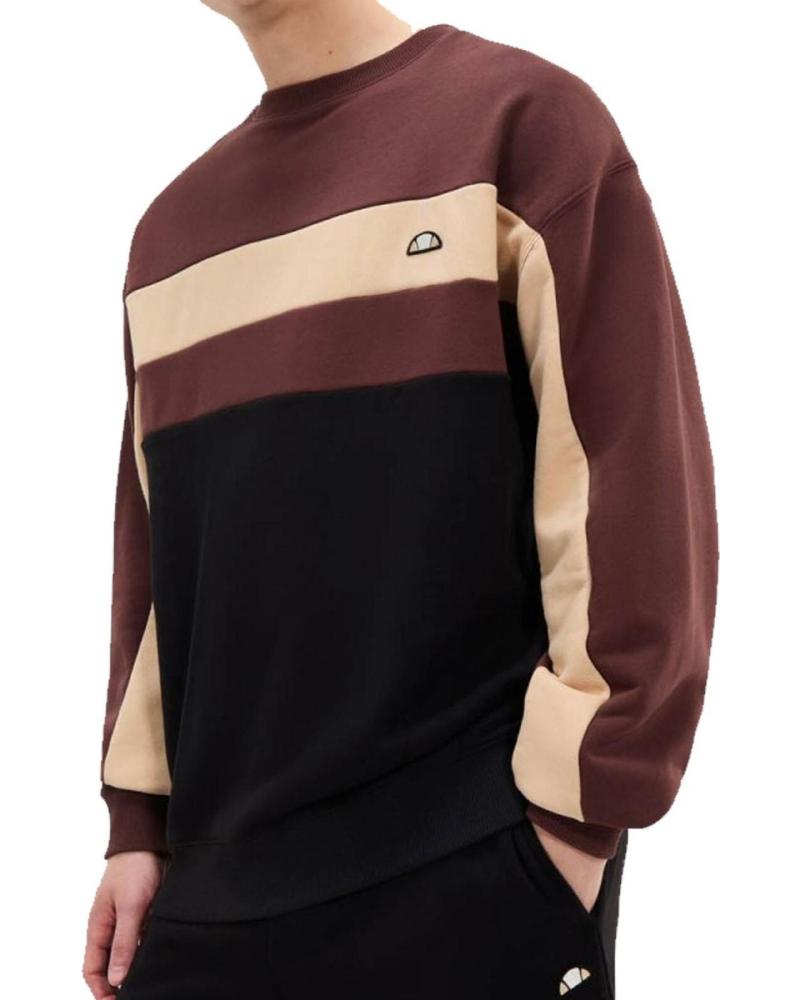 SUDADERA ELLESSE ANDORA MARRÓN Y NEGRO PARA HOMBRE
