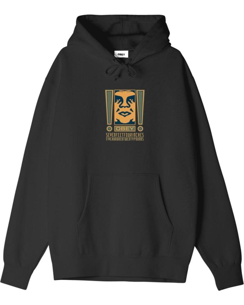 SUDADERA CON CAPUCHA OBEY DOUBLE EXCLAMATION NEGRA