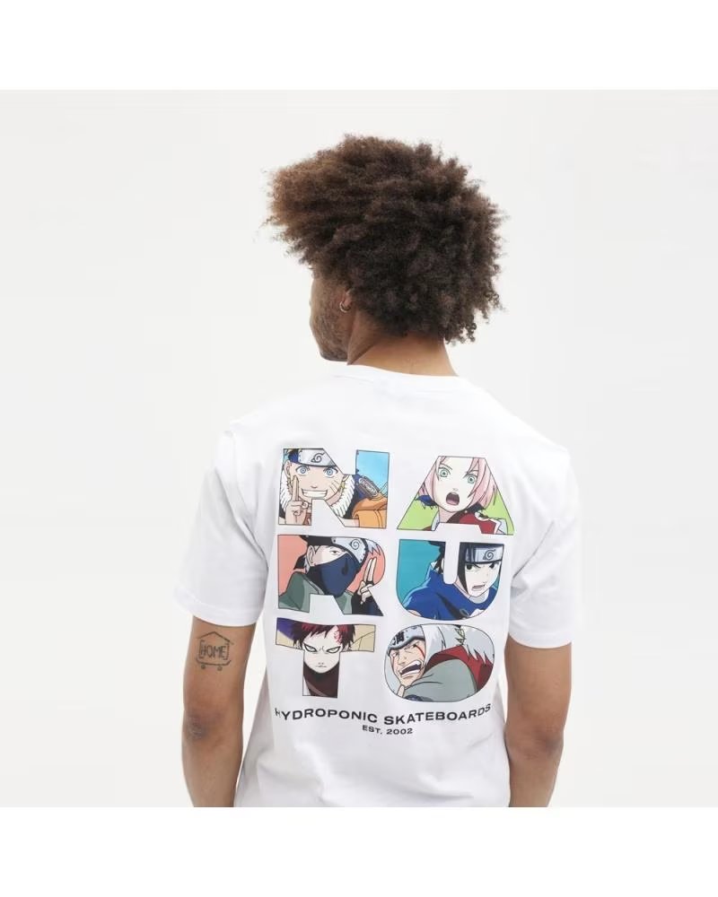 Camiseta Hydroponic Naruto Type Manga Corta NA505-01-WHT