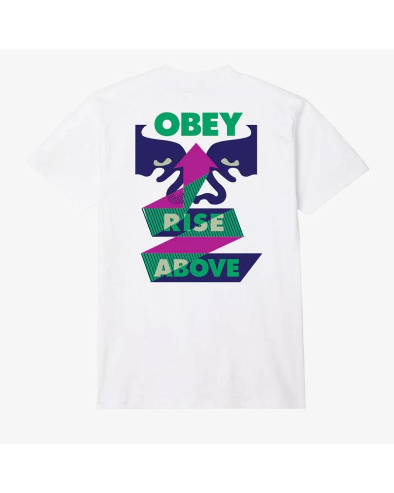 OBEY CAMISETA MANGA CORTA RISE ABOVE RIBBON BLANCA