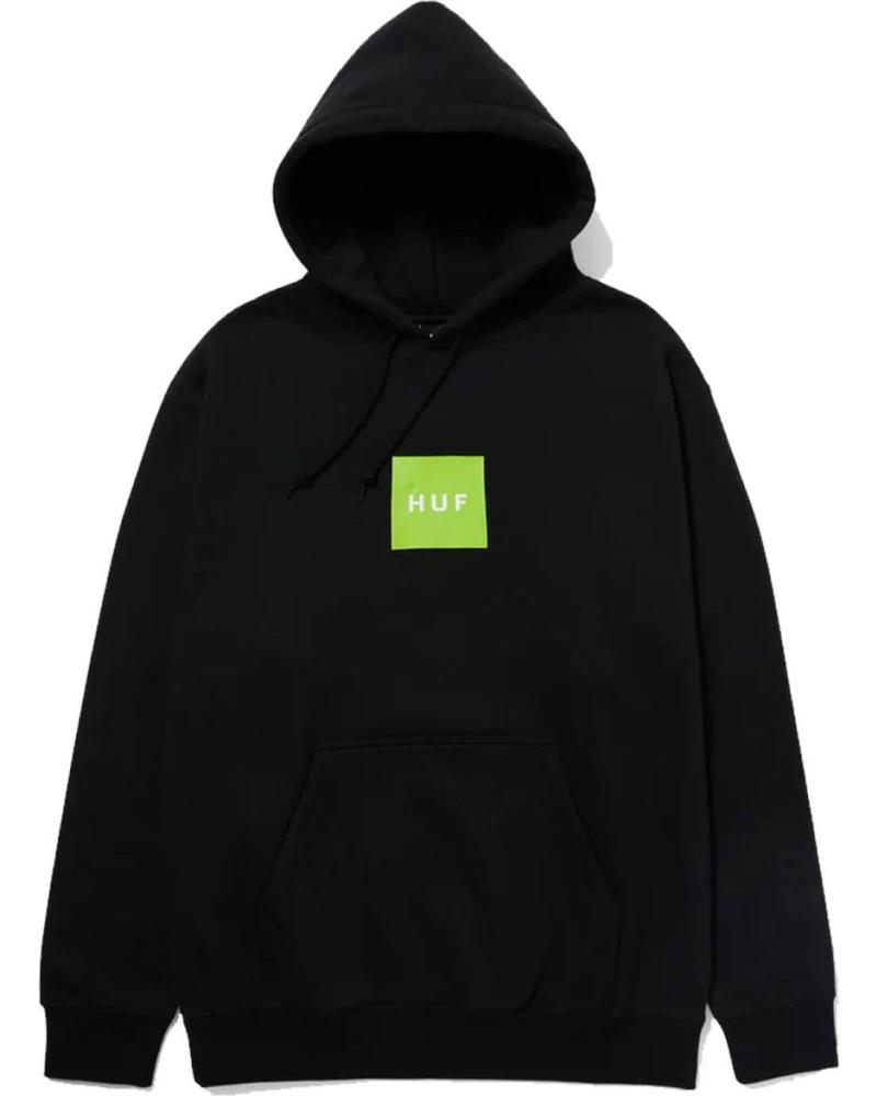 SUDADERA CON CAPUCHA HUF SET BOX PULLOVER NEGRA