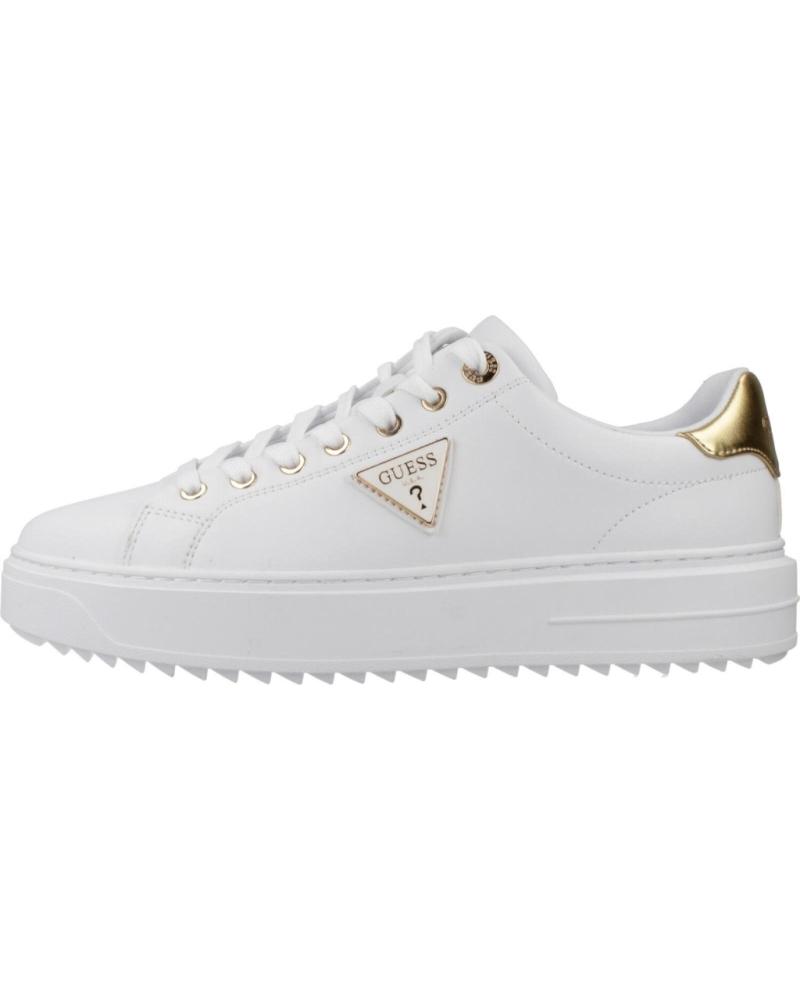 ZAPATILLAS GUESS DENESA12 FLJD12 LEA12 BLANCAS CON DETALLES DORADOS BLANCO