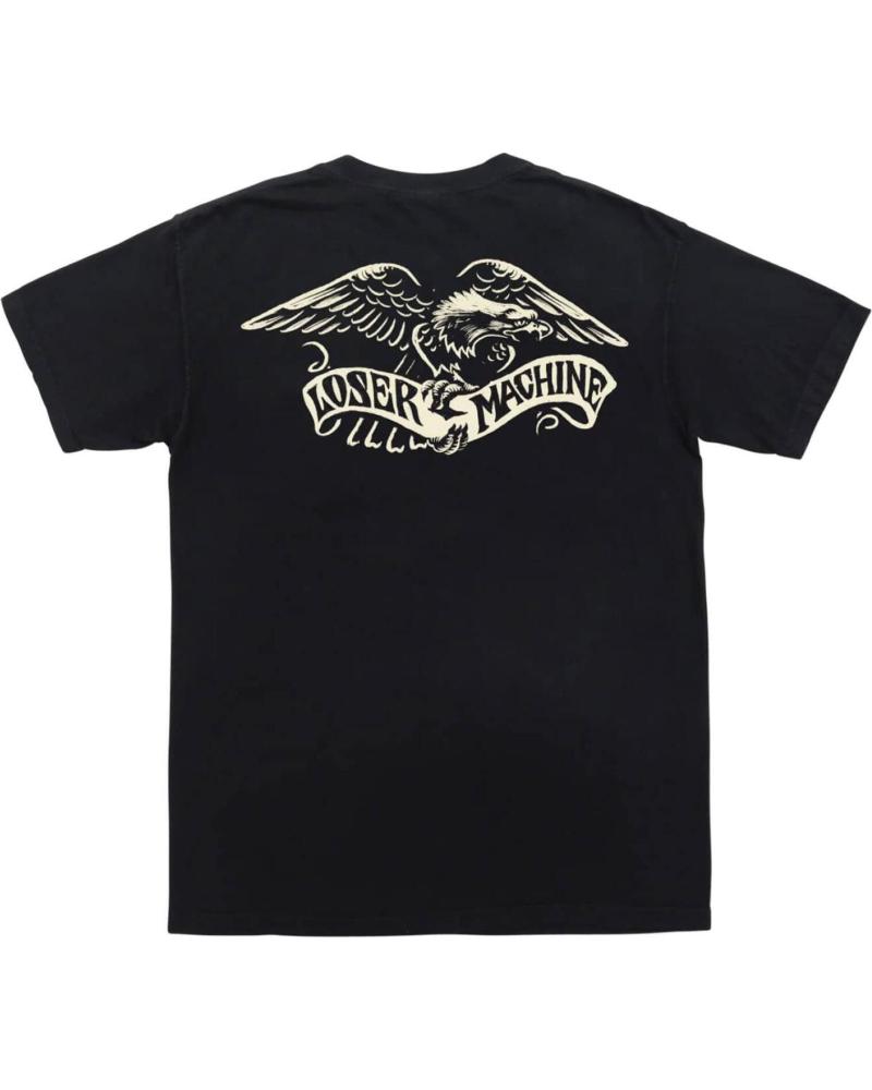 CAMISETA DE MANGA CORTA LOSER MACHINE POCKET LIBERTY NEGRA UNISEX