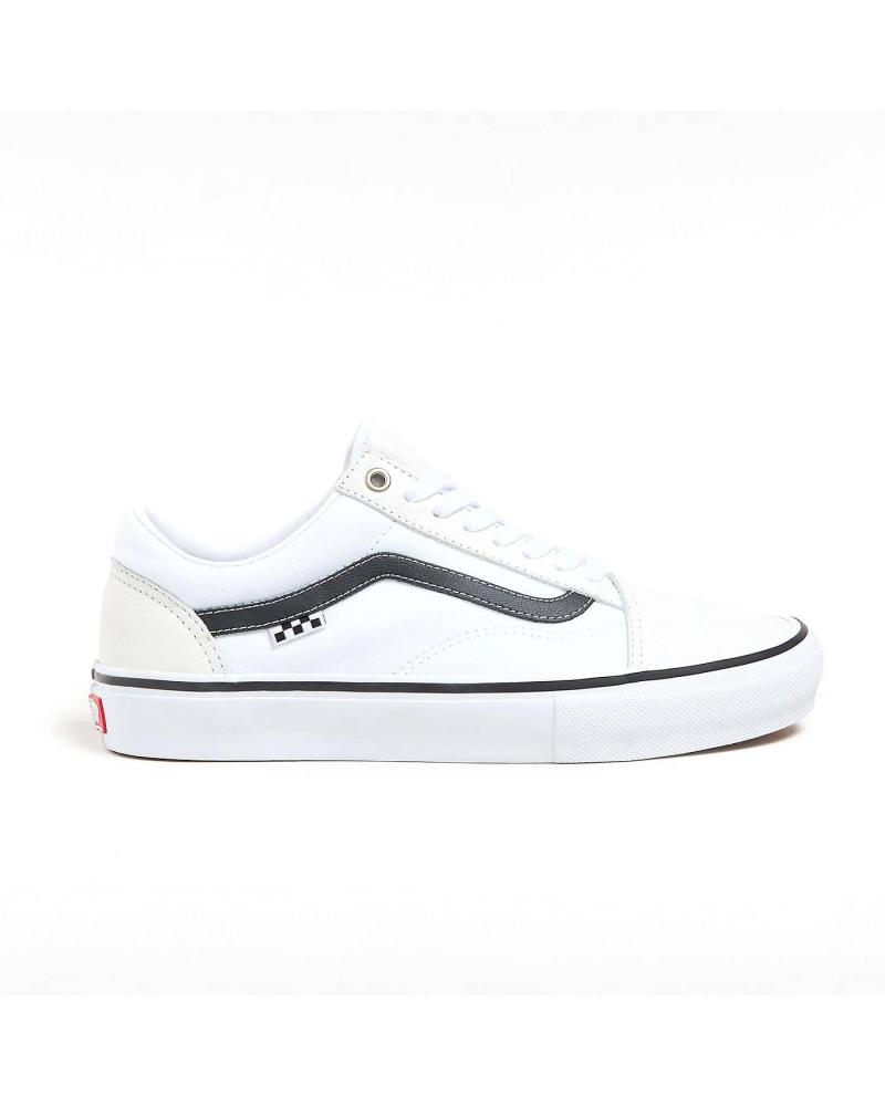 ZAPATILLAS VANS OFF THE WALL PRO SKATE OLD SKOOL LEATHER WHITE-WHITE