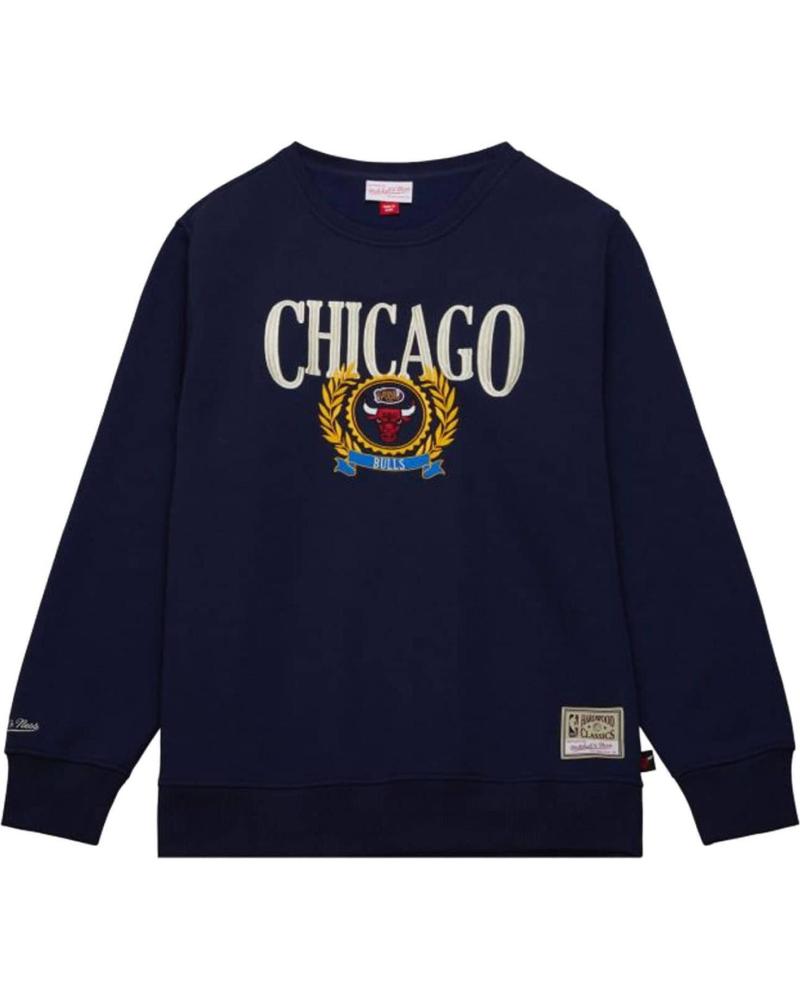 SUDADERA MITCHELL & NESS NBA COLLEGIATE CREW FLEECE CHICAGO AZUL