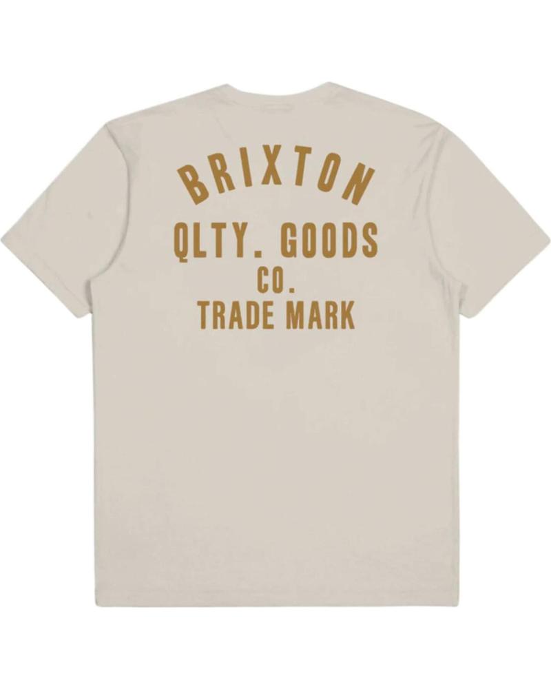 CAMISETA BRIXTON WOODBURN DE MANGA CORTA CON ESTAMPADO TRASERO - BEIGE