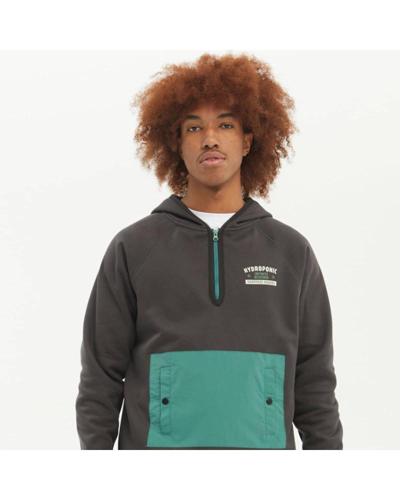 SUDADERA CON CAPUCHA HYDRIPONIC INFINITE CHARCOAL GREEN