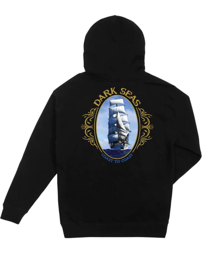 SUDADERA DARK SEAS GO BY SEA PULLOVER FLEECE NEGRA