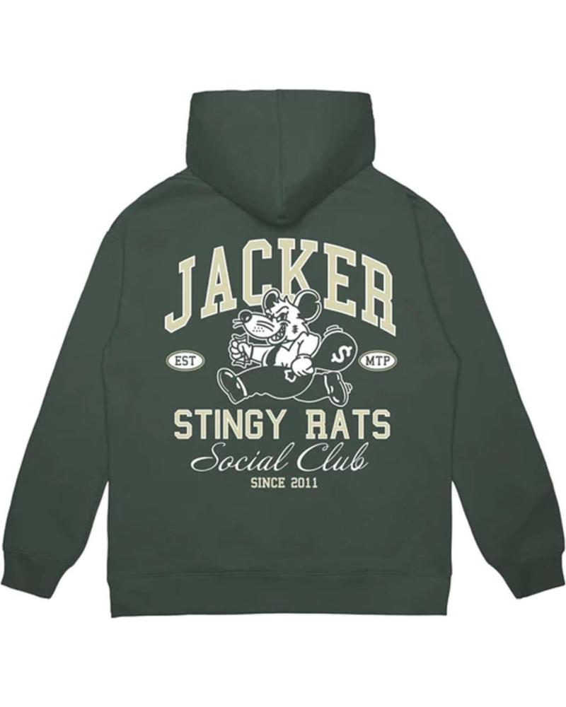 SUDADERA CON CAPUCHA JACKER STINGY VERDE