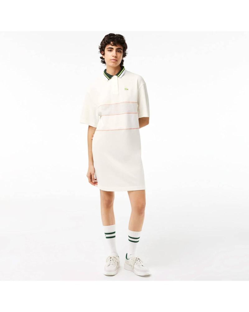 VESTIDO POLO LACOSTE DE ALGODÓN ECOLÓGICO HECHO EN FRANCIA