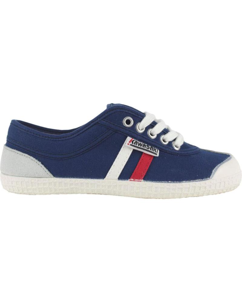 ZAPATILLAS LONA KAWASAKI RETRO 23 K2390W AZUL MARINO FRANJA 90W NAVY STRIPE