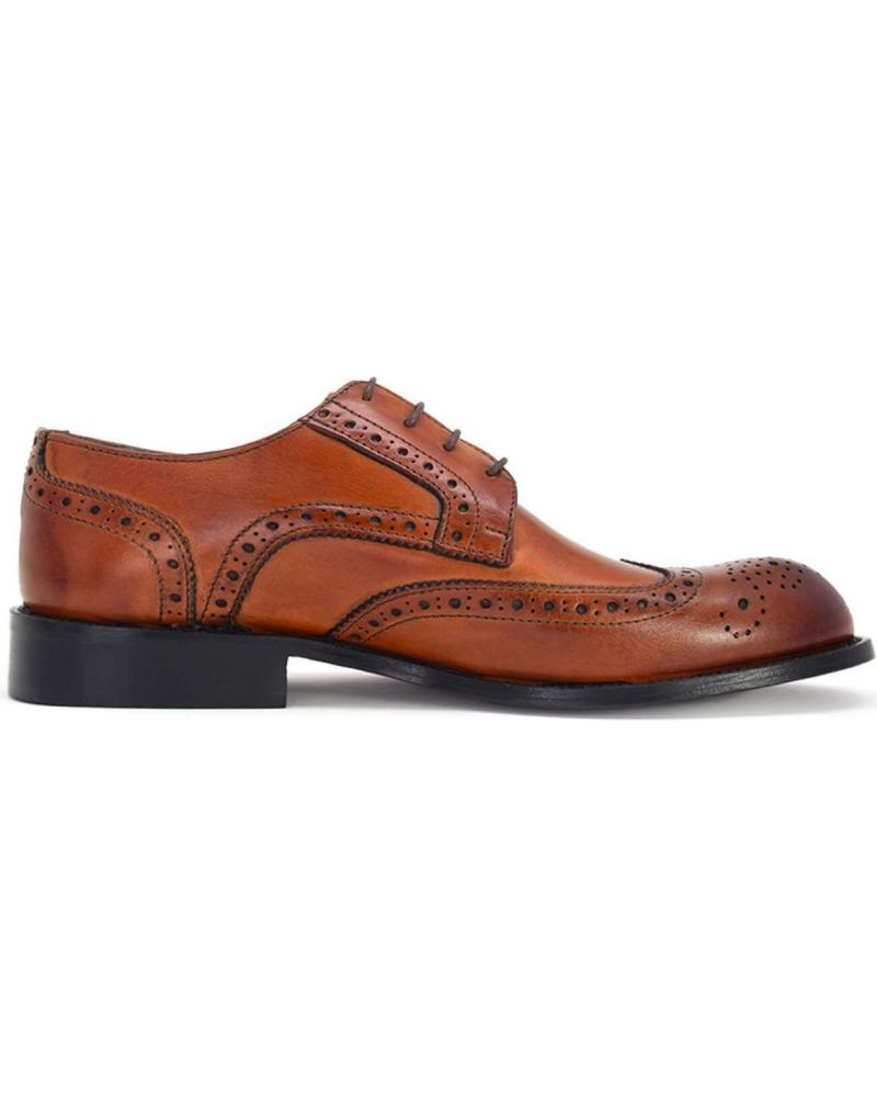 de DUCA DI MORRONE DUCA DI MORRONE LUDOVICO - ZAPATOS BROGUE DE CORDONES EN PIEL MARRÓN BROWN