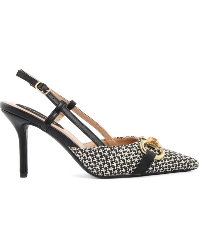 de FASHION ATTITUDE ZAPATOS DE TACÓN SLINGBACK FASHION ATTITUDE FAMBMA55 NEGROS CON DETALLE DE CADENA BLACK