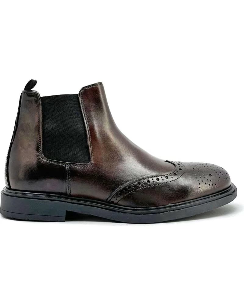 de duca di morrone botines de cuero duca di morrone graziano marron brown