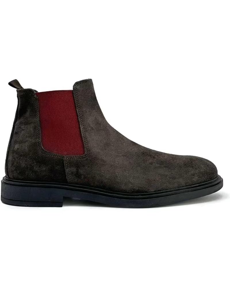 de duca di morrone botines duca di morrone martino de ante taupe-bordo marron brown
