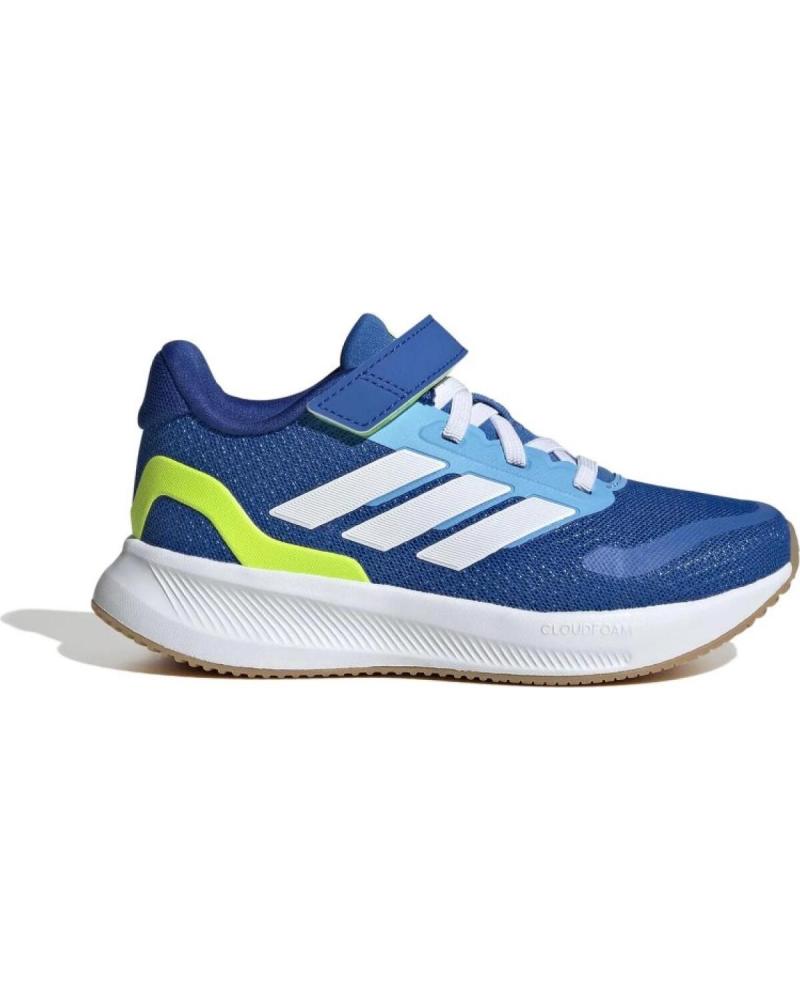 ZAPATILLAS ADIDAS RUNFALCON 5 EL C VELCRO NIÑOS AZUL LIMA AZUL