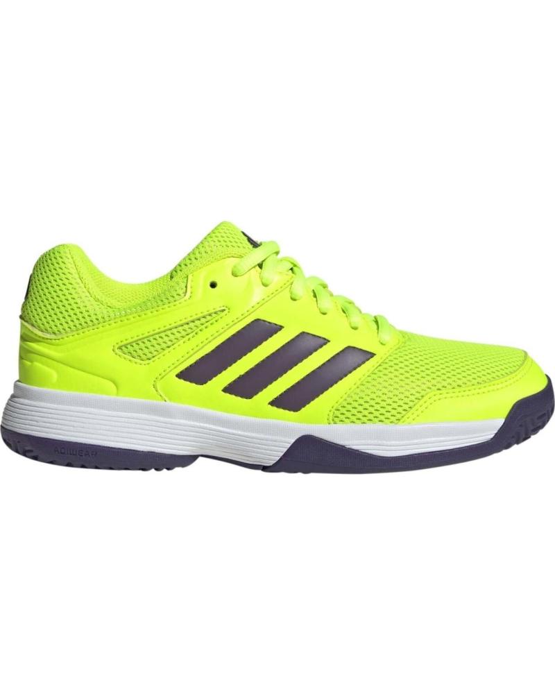 ADIDAS ZAPATILLAS SPEEDCOURT K BALONMANO-VOLEY UNISEX AZUL VERDE FLUOR