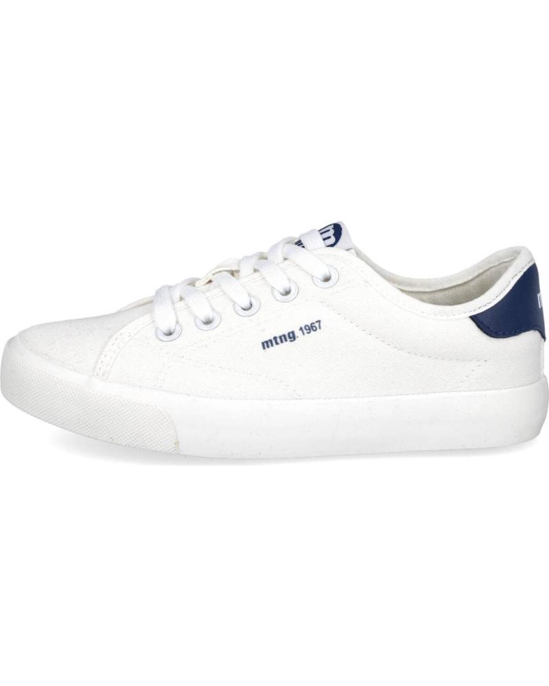 MTNG 49030: ZAPATILLAS LONA BAJAS NIÑO - BLANCO CLÁSICO BLANCO