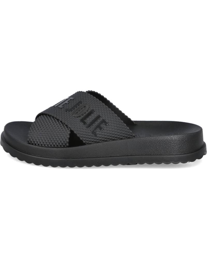 L&R SHOES CHANCLAS DE PALA PJ6812 NEGRAS CON TIRA CRUZADA NEGRO