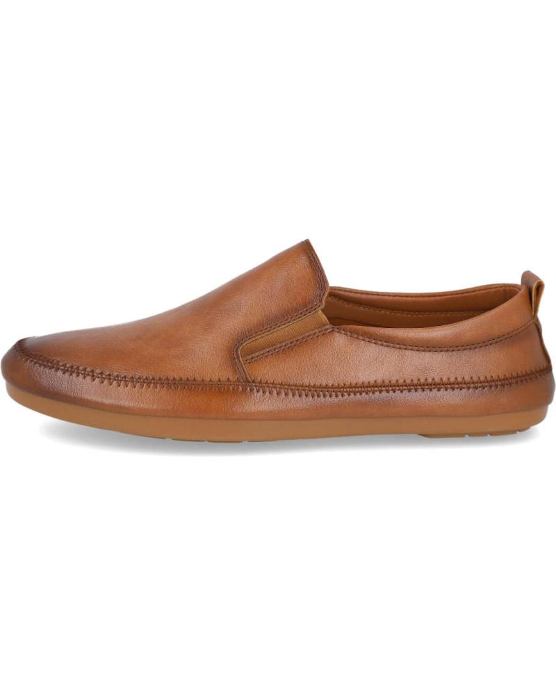 MOCASINES L&R SHOES MD0-4 DE CUERO MARRÓN MARRON