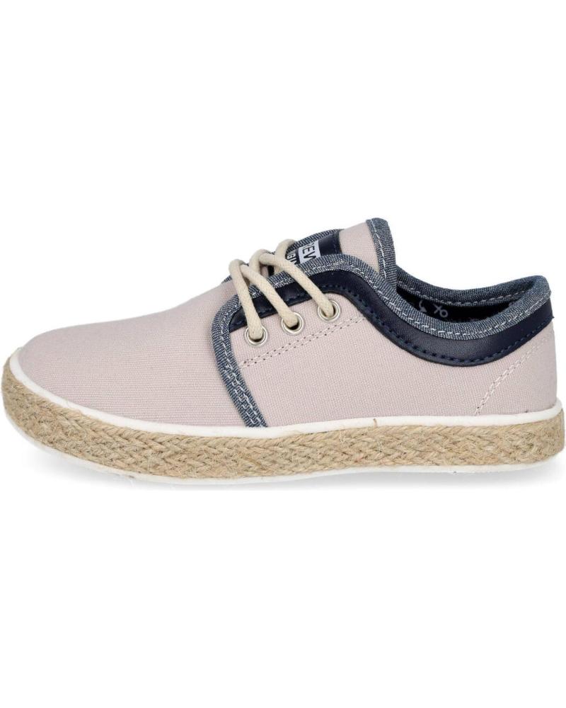 BUBBLE BOBBLE C537 ZAPATILLAS DE LONA ESTILO ALPARGATA PARA NIÑOS - BEIGE CON DETALLES BEIGE