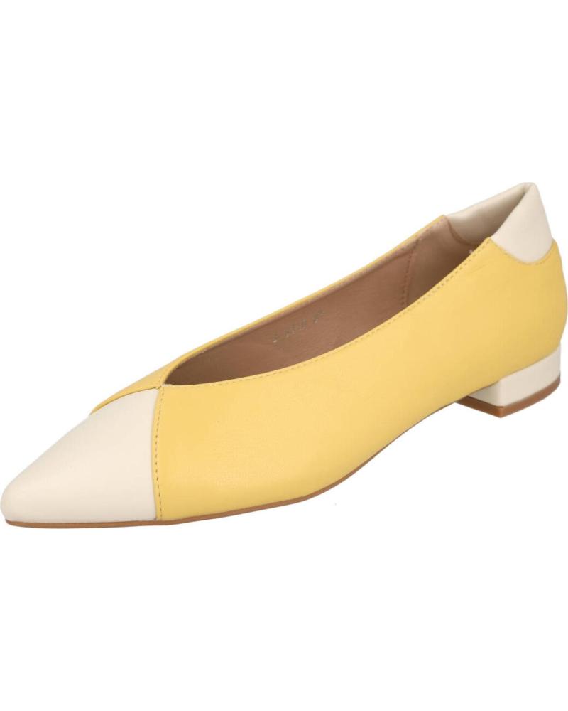 BAILARINAS L&R SHOES S-5118 AMARILLAS CON PUNTA BICOLOR AMARILLO
