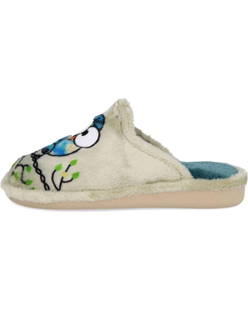GARZON ZAPATILLAS DE CASA CON DISEÑO DE PÁJAROS VERDE VERDE