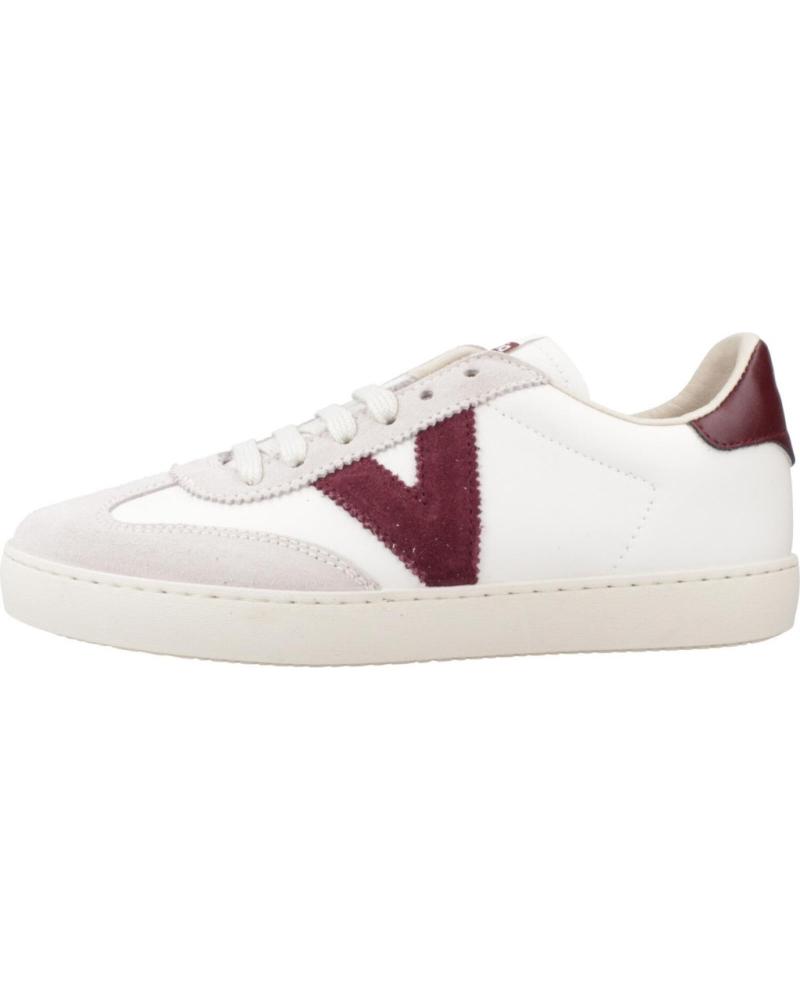 ZAPATILLAS VICTORIA BERLIN MUJER PIEL Y SERRAJE BURDEOS ROJO ROJO