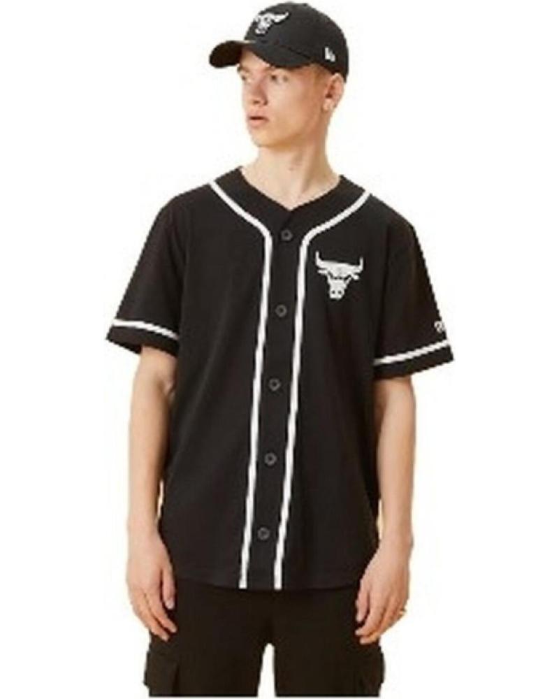 CAMISETA NEW ERA LOS ANGELES LAKERS DISTRESSED LOGO BUTTON UP 1178221 NEGRO