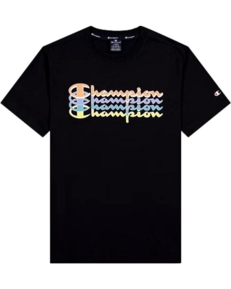CAMISETA CHAMPION LEGACY CON LOGO INSERTADO PARA HOMBRE NEGRO