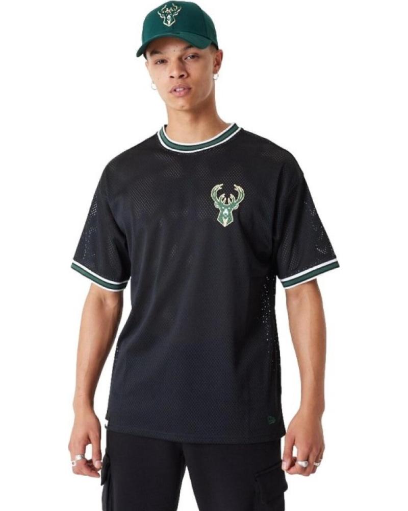CAMISETA NEW ERA NBA BUCKS OS MESH TEE MILBUC NEGRA UNISEX NEGRO