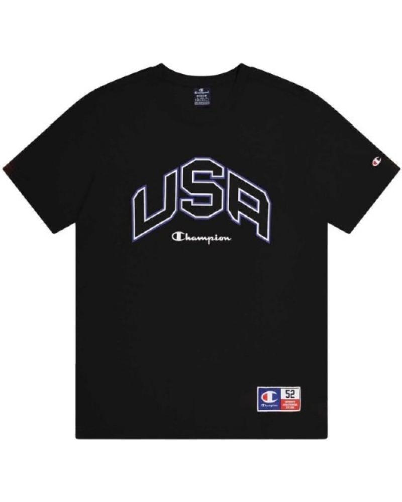 CAMISETA CHAMPION USA LEGACY PRINTED LOGO 219747-KK001 NEGRO