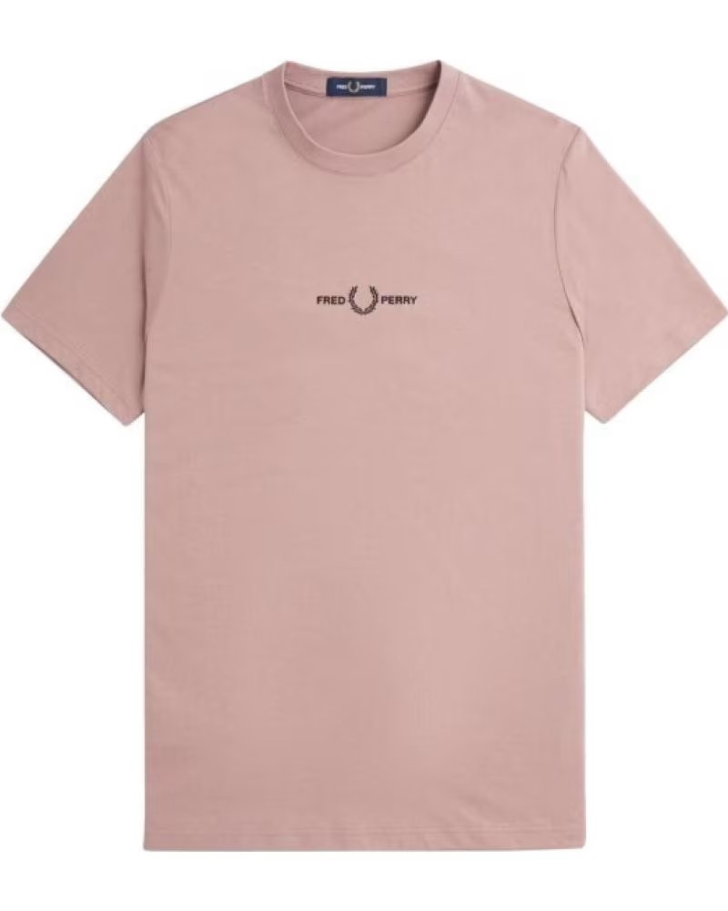 Camiseta Fred Perry M4580 de Manga Corta en Rosa