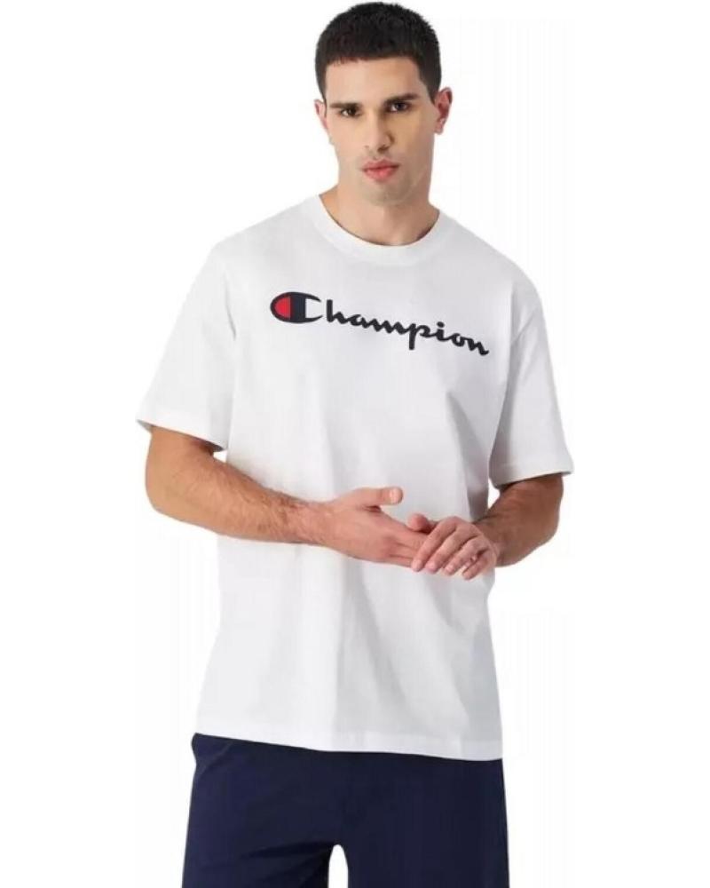 CAMISETA CHAMPION BIG LEGACY LOGO BLANCA 220256-WW001 BLANCO