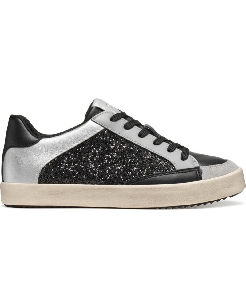 GEOX ZAPATILLAS BLOMIEE S D466HI NEGRO PLATA GLITTER NEGRO