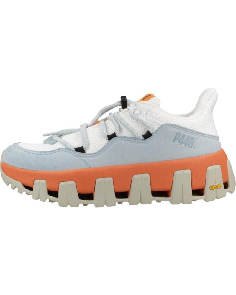 P448 MONALEAW WHTTRE - ZAPATILLAS CASUAL AZUL CIELO Y NARANJA WHTTRE