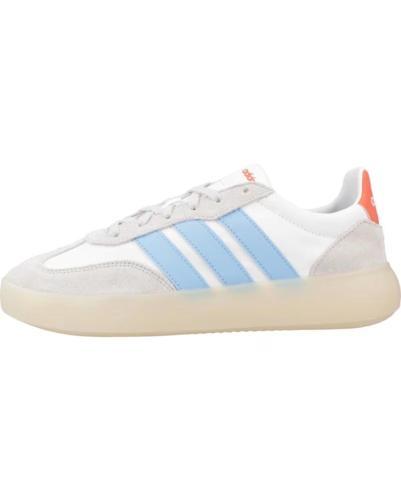 Adidas Zapatillas Adidas Barreda Decode para Hombre, Blancas con Rayas Azules y Detalles Naranja Blanco
