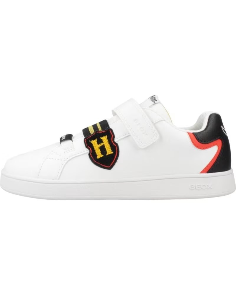 Geox J Eclyper C0404 J56LSB Blanco-negro con Velcro C0404 White-black