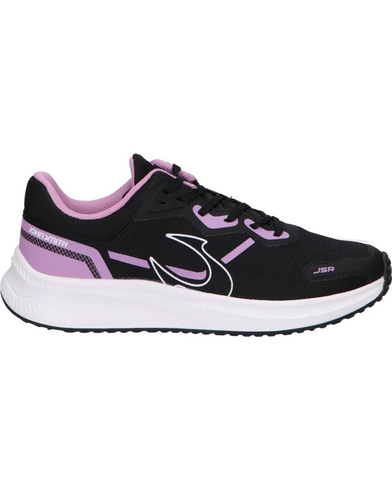 ZAPATILLAS RUNNING JOHN SMITH RIVEX MUJER NEGRO-MORADO NEGRO ROSA