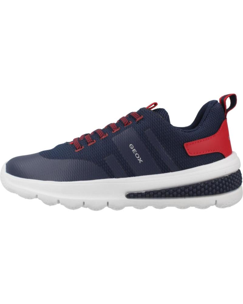 ZAPATILLAS GEOX J ACTIVART BOY C0735: COMODIDAD AZUL MARINO Y ROJO C0735