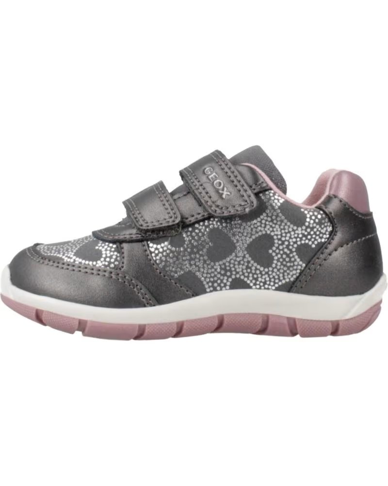 Zapatillas Geox Heira Girl B463YA Gris y Rosa C1377
